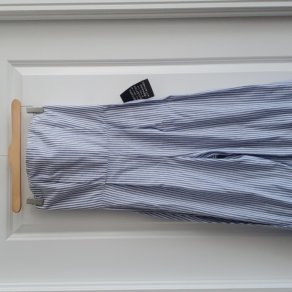 NWT Club Monaco Tiphanie Jumpsuit Pantalon Blue Stripe sz00 - Picture 2 of 7